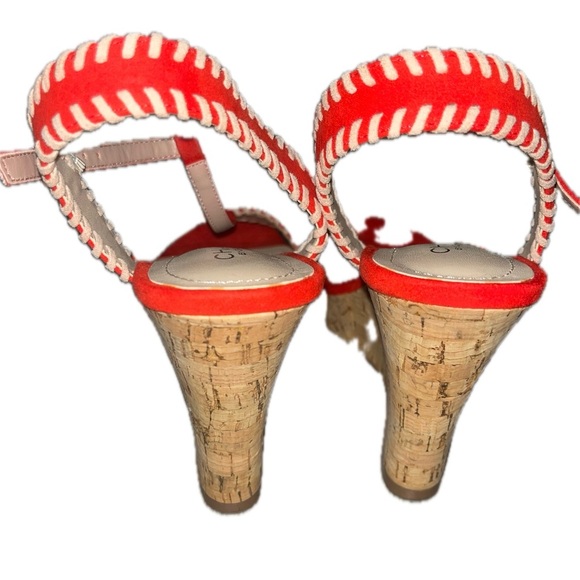 Charles by Charles David Red Wedge Sandals - Picture 7 of 12
